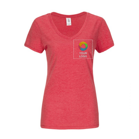District Made® Ladies Perfect Tri® V-Neck T-Shirt | NYTransfers