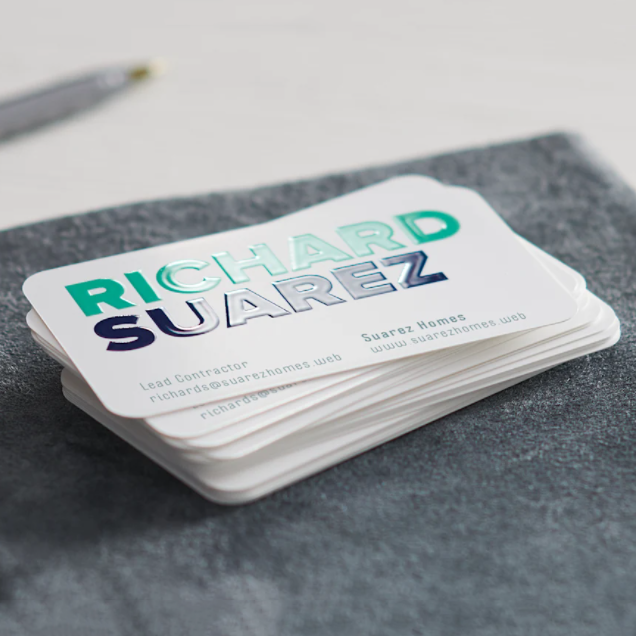 Embossed Gloss Business Cards | NYTransfers