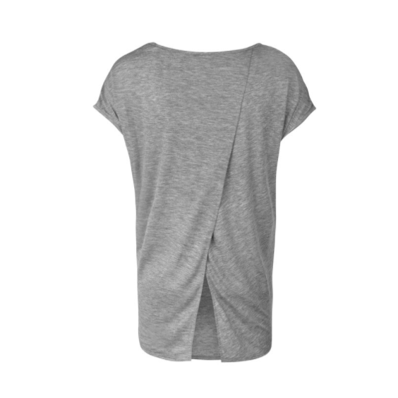District Made® Ladies Drapey Cross-Back Tee | NYTransfers